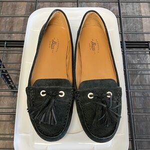 G.H. Bass & Co. Dark Suede Tassel Loafers